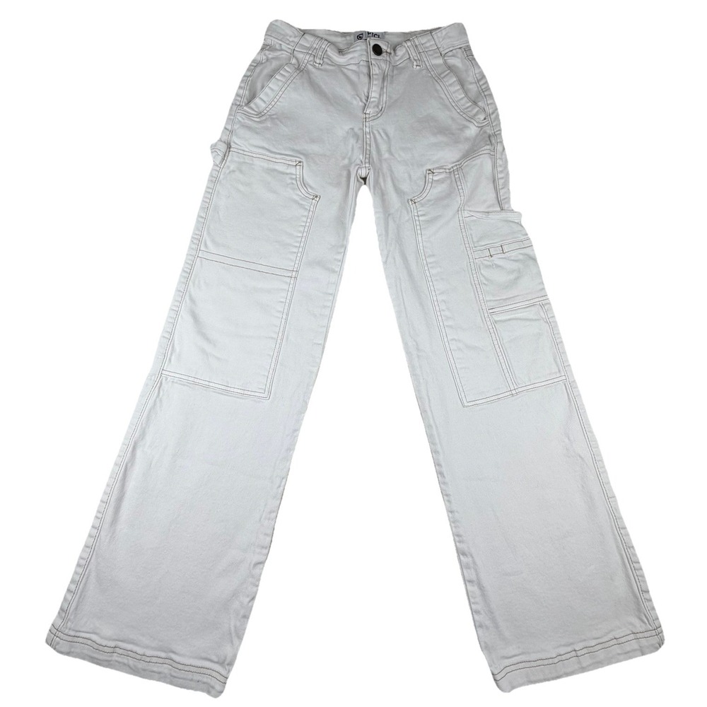 PTCL ETHICAL CLOTHING White Loose fit Wide Leg Baggy Sz 27 Womens CarpenterJeans